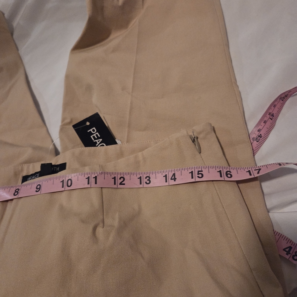 Peace Of Cloth Women's Size 8 Tan Cotton Stretch Pants New - Picture 7 of 7